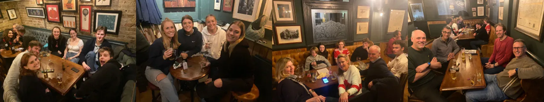 People in a full pub enjoying a quiz